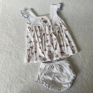 Kissy Kissy Blue Blossom Dress & Bloomers Set